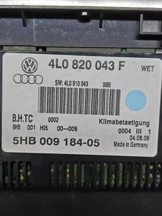 4L0820043F Блок управления печки/климат-контроля Audi Q7 4L Арт 51923, вид 4