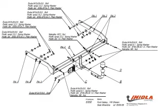 Прицепное устройство (фаркоп) Ford Galaxy 1 restailing Арт car0084507_2