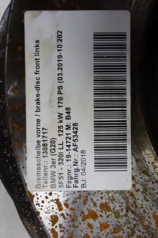 31216773783 Кулак поворотный передний левый BMW 3 G20/G21 Арт AL8499492358, вид 3
