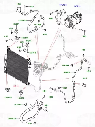 LR181384 Радиатор кондиционера  Land Rover Discovery 5 Арт AL15047961620, вид 2