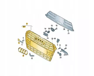 8W0853651A3FZ Решетка радиатора Audi RS4 B8 Арт AL15088090760, вид 1