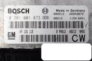 0281001873 09136118 Блок управления двигателем Opel Vectra B Арт e864427, вид 2
