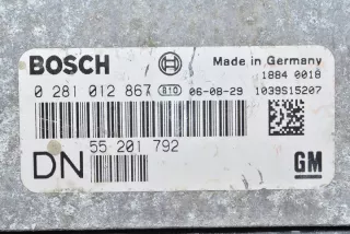 0281012867 55201792 Блок управления двигателем Opel Astra H Арт e1411462, вид 3