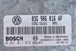 03G906016AP 0281011672 Блок управления двигателем Volkswagen Golf 5 Арт e2704330, вид 2