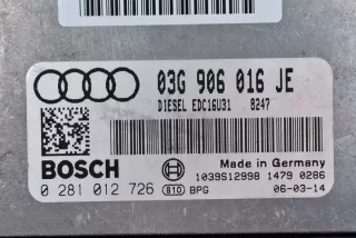 03G906016JE 0281012726 Блок управления двигателем Audi A4 B7 Арт e5077607, вид 2