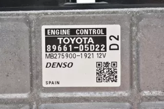 89661-05D22 MB275900-1921 Блок управления двигателем Toyota Avensis 3 Арт e5891268, вид 2