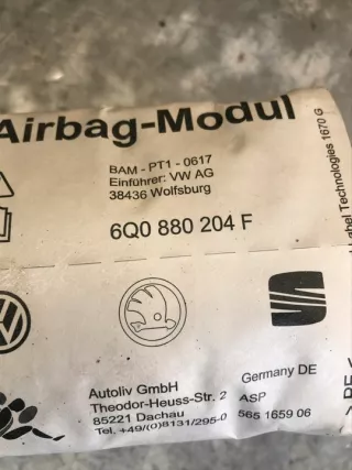 6Q0880204F Подушка безопасности Skoda Fabia 1 Арт e6272234, вид 5
