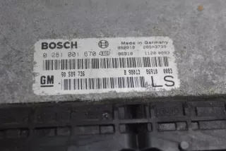 0281001670 Блок управления двигателем Opel Astra G Арт e6405244, вид 4