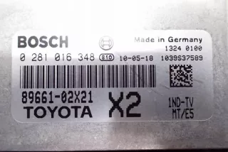 89661-02X21 0281016348 5-DRZWI Блок управления двигателем Toyota Auris 1 Арт e7914898, вид 3
