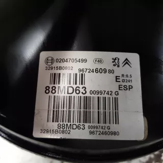 9672460980 Вакуумный усилитель тормозов Citroen C3 2 Арт e8662204, вид 4
