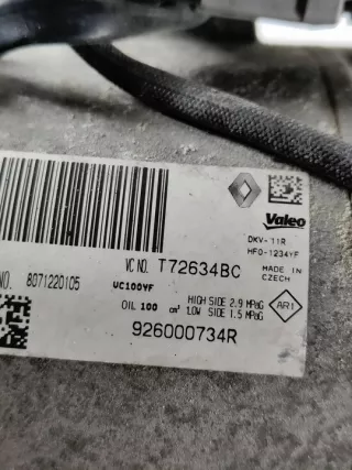 926000734R 8071220105 T72634BC Компрессор кондиционера Renault Clio 4 Арт e9003388, вид 5