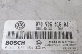 070906016AJ Блок управления двигателем Volkswagen Transporter T5 Арт e9006794, вид 2