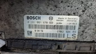 0281001670 90589736 Блок управления двигателем Opel Astra G Арт e9293358, вид 3
