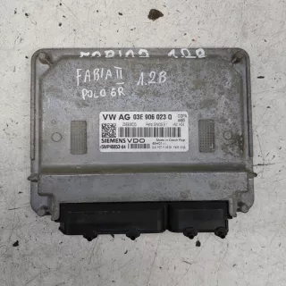03E906023Q 5WP40853 Блок управления двигателем Skoda Fabia 2 Арт e9294230, вид 1