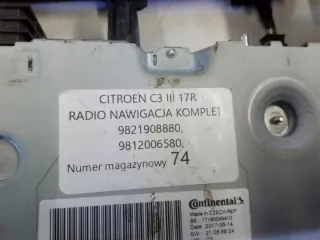 9812006580 9821908880 9817335080 9824809680 Блок навигации Citroen C3 3 Арт e9316817, вид 3