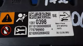 100OK 13510398 Блок AirBag Opel Astra K Арт e9324103, вид 3