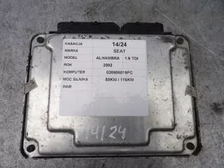 038906019FC 0281010751 Блок управления двигателем Seat Alhambra 1 Арт e9498398, вид 1