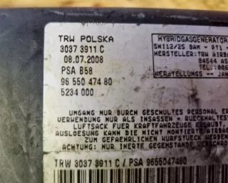 9655047480 Подушка безопасности Citroen C4 1 Арт e9548357, вид 2