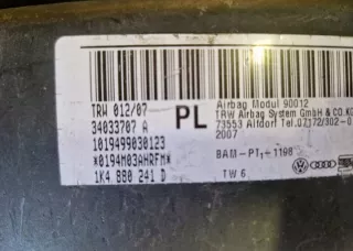 1K4880241D Подушка безопасности Volkswagen Golf 5 Арт e9564149, вид 3