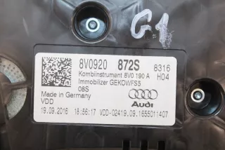 2012-2020 8V0920872S Щиток приборов (приборная панель) Audi A3 8V Арт e9602631, вид 2