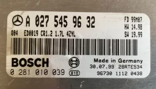 0281010039 A0275459632 Блок управления двигателем Mercedes A W168 Арт e9622128, вид 4