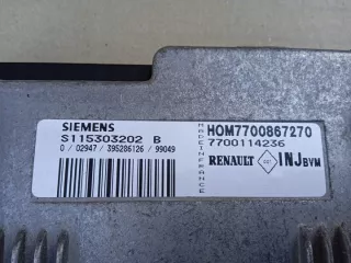 7700114236 7700867270 Блок управления двигателем Renault Clio 2 Арт e9645052, вид 2