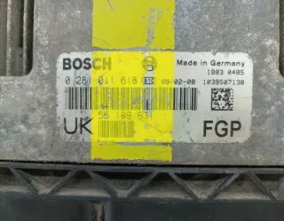 55189631 0281011616 Блок управления двигателем Opel Vectra C  Арт e9770965, вид 2