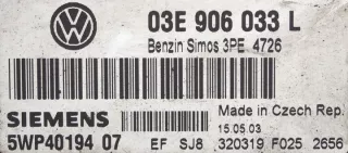 03E906033L 5WP4019407 Блок управления двигателем Volkswagen Polo 4 Арт e9786709, вид 2