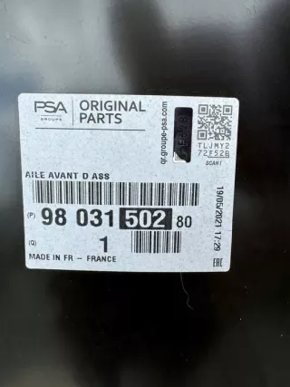9803150280 Крыло переднее правое Citroen C4 2 Арт e10141334, вид 6