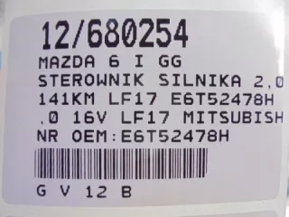 E6T52478H Блок управления двигателем Mazda 6 1 Арт e10456481, вид 5