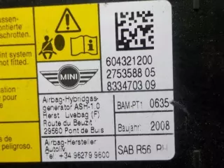 604321200 833470301 Подушка безопасности MINI CLUBMAN R55 Арт e10465793, вид 4