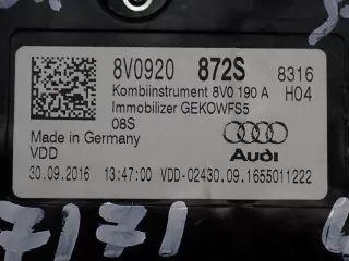 8V0920872S 8V0920872 Щиток приборов (приборная панель) Audi A3 8V Арт e10485871, вид 6