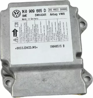 1K0909605D 5WK43411 Блок AirBag Volkswagen Golf 5 Арт e10487574, вид 1