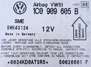 1C0909605B Подушка безопасности Volkswagen Passat B5 Арт e10561404, вид 2