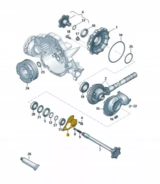 0B4409294D Полуось передняя левая (приводной вал, шрус) Audi A4 B8 Арт AL14654613561, вид 2