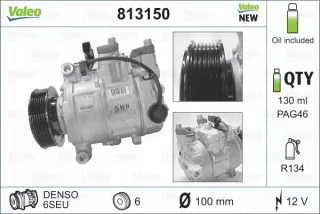 813150 Компрессор кондиционера Audi A8 D3 (S8) Арт AL14796152772_2, вид 3