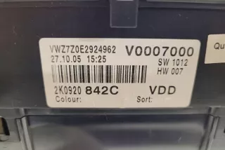 2K0920842C Щиток приборов (приборная панель) Volkswagen Caddy 3 Арт e12642054, вид 2