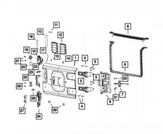  Крышка багажника (дверь 3-5) Jeep Wrangler JK restailing Арт e12632067, вид 5