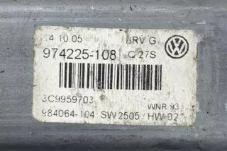3C9959703 Моторчик стеклоподъемника Volkswagen Passat B6 Арт e12597489, вид 1