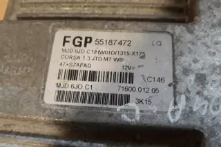 55187472 Блок управления двигателем Opel Corsa C Арт e12589822, вид 1