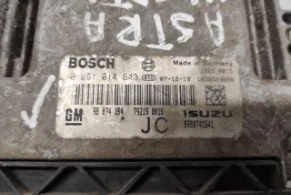 0281014643 Блок управления двигателем Opel Astra H Арт e12589695, вид 1