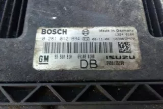 0281012694 Блок управления двигателем Opel Astra H Арт e12589611, вид 2