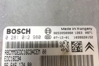 0281012980 Блок управления двигателем Citroen C4 1 Арт e12588245, вид 4