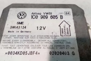 1C0909605B Блок AirBag Volkswagen Passat B5 Арт e12558678, вид 2