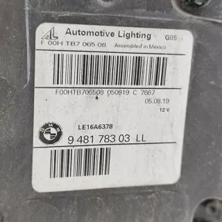 9481783 Фара левая BMW X5 G05  Арт e12520988, вид 8