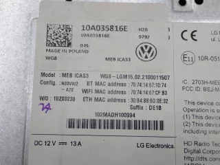 10A919605K 10A035816E 5WA035507E Блок навигации Volkswagen ID3 Арт e12477499, вид 12