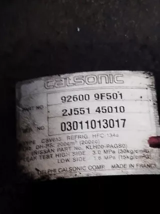 926009F501 Компрессор кондиционера Nissan Almera N16 Арт e12384307, вид 4