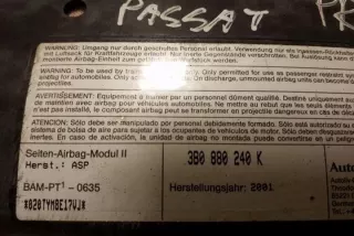 3B0880240K Подушка безопасности Volkswagen Passat B5 Арт e12313820, вид 3