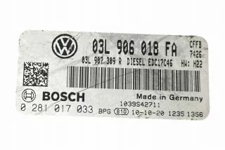 0281017033 Блок управления двигателем Volkswagen Caddy 3 Арт e12245073, вид 2