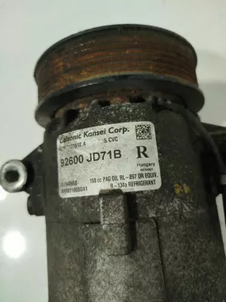 92600JD71B Компрессор кондиционера Nissan Qashqai 1  Арт e12234705, вид 4